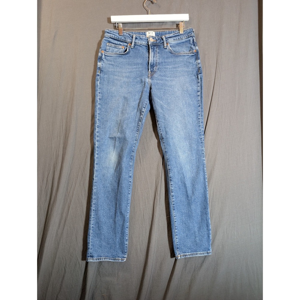 H&M Essentials Blue Jeans Size 33x32 Regular Fit Light Wash Straight Leg
